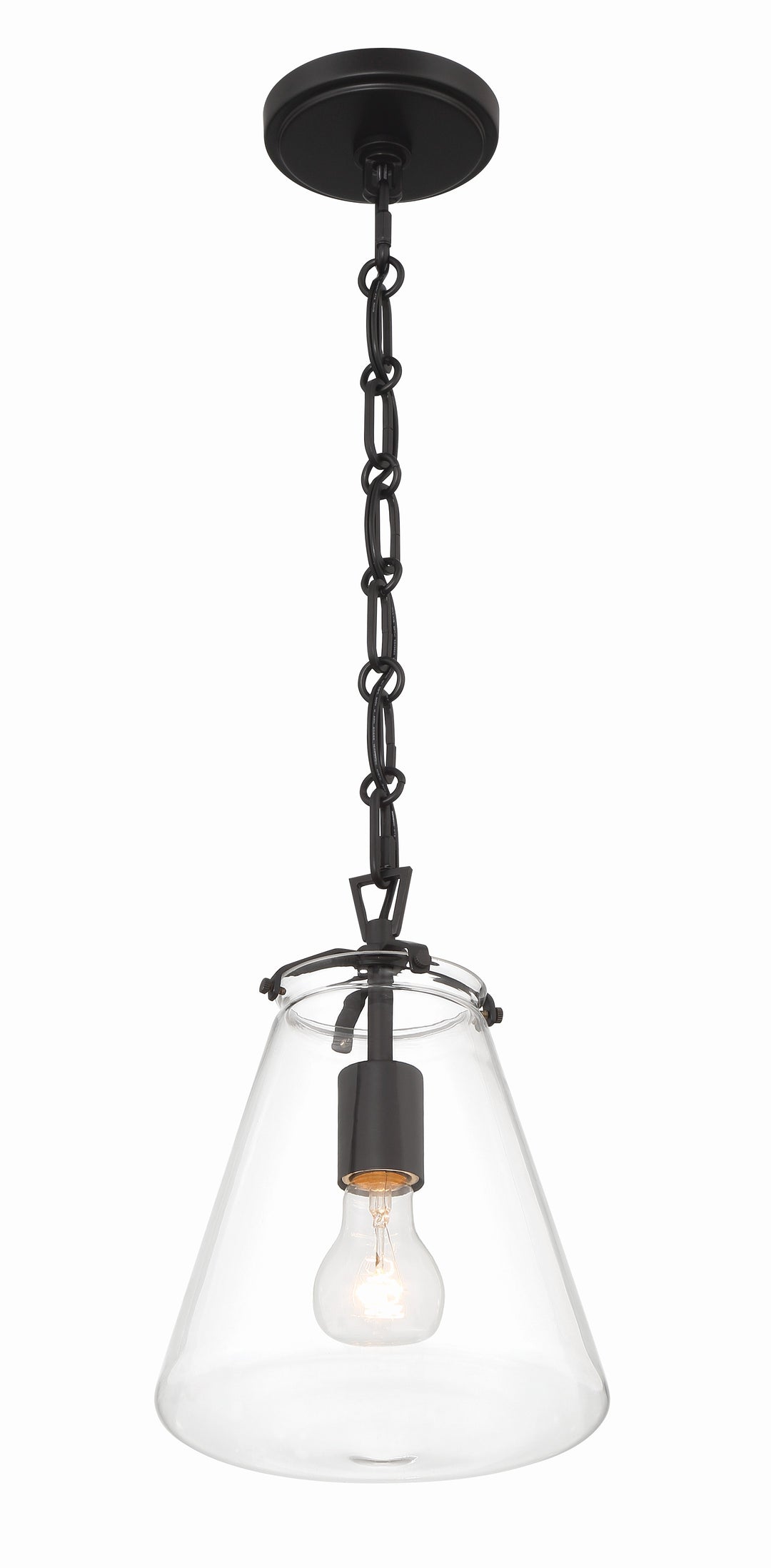 Crystorama Voss 1 Light Luxe Gold Mini Pendant