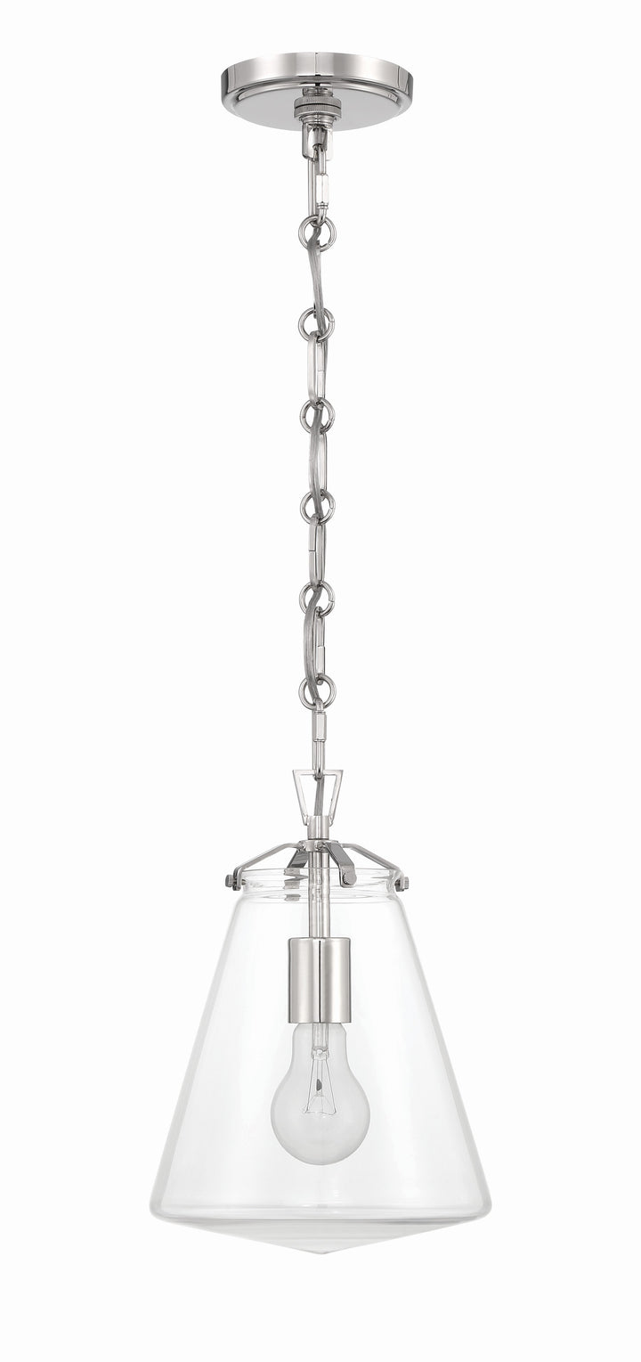 Crystorama Voss 1 Light Luxe Gold Mini Pendant