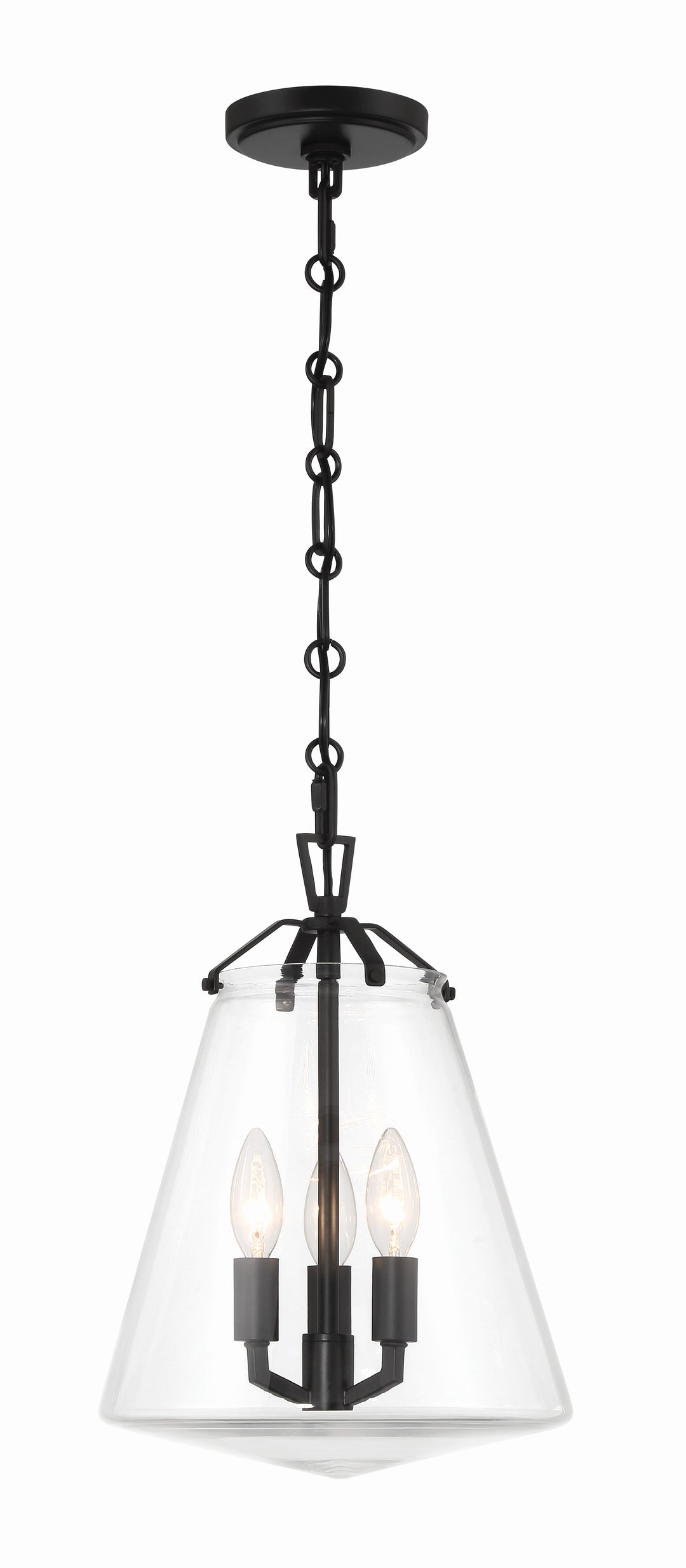 Voss 3 Light Luxe Gold Mini Chandelier