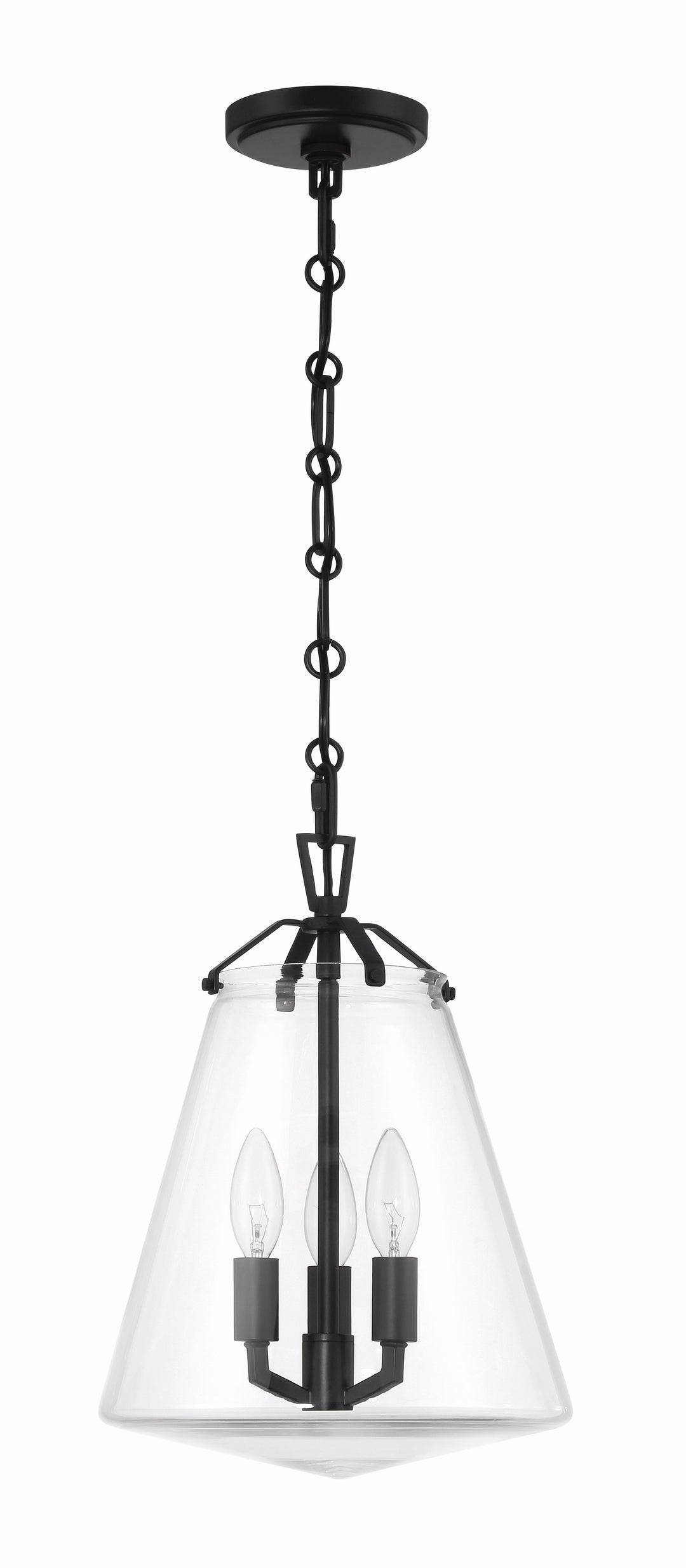 Crystorama Voss 3 Light Luxe Gold Mini Chandelier