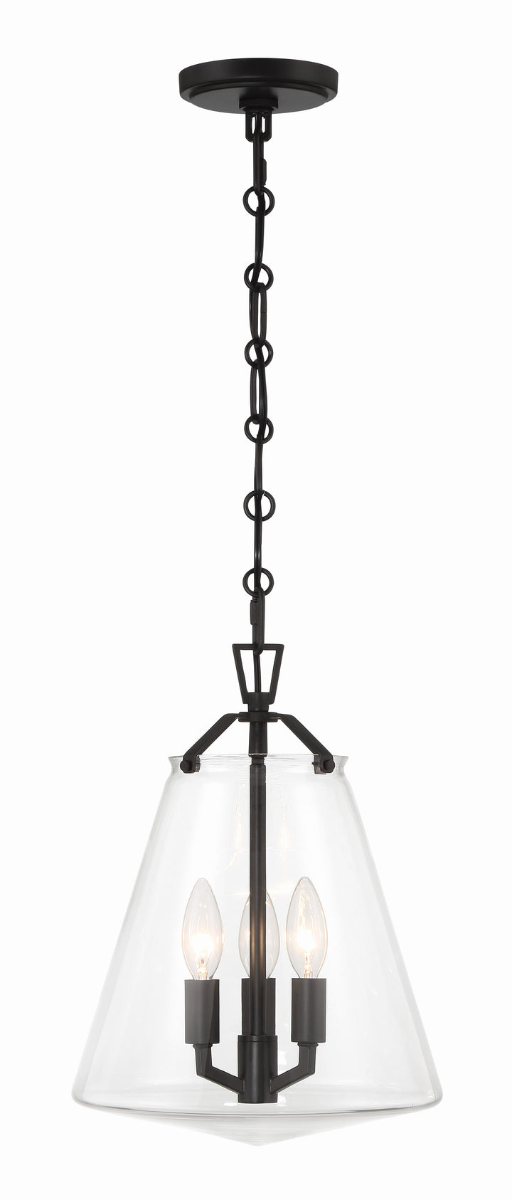 Crystorama Voss 3 Light Luxe Gold Mini Chandelier