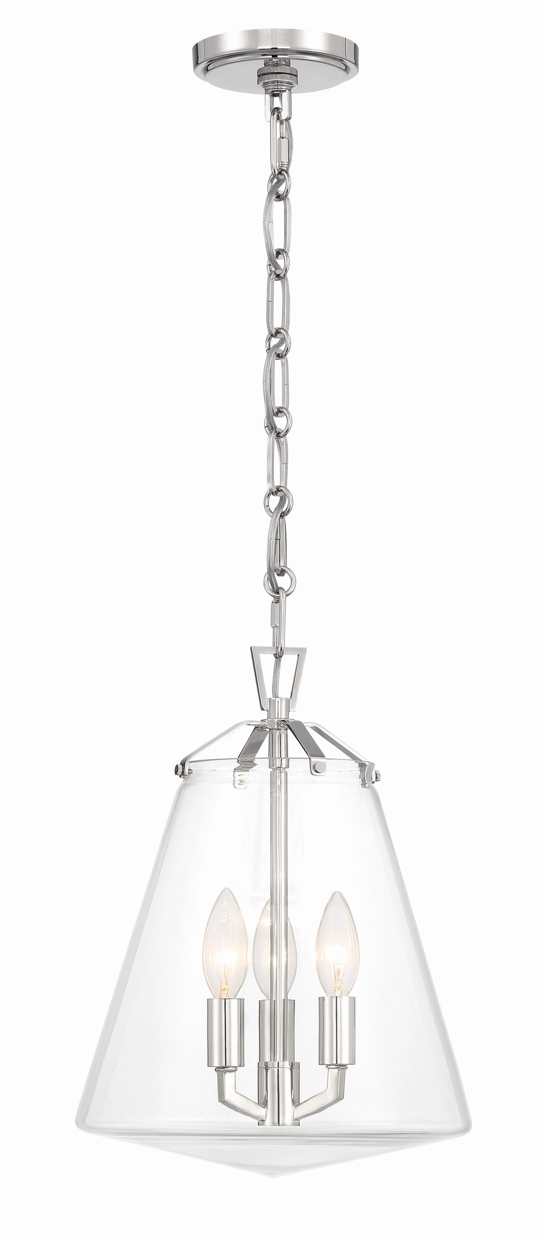 Voss 3 Light Luxe Gold Mini Chandelier