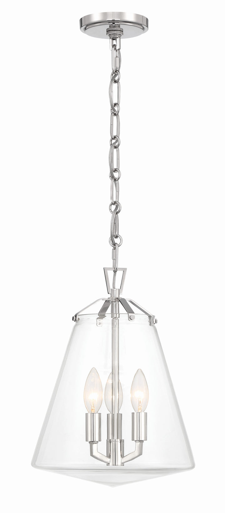 Crystorama Voss 3 Light Luxe Gold Mini Chandelier