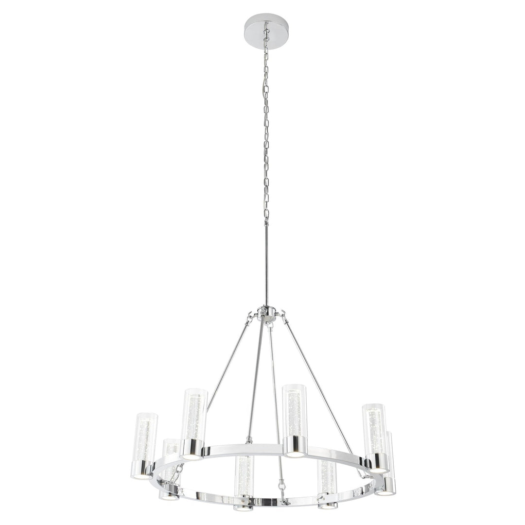 Victory 8 Light Chandelier // Chrome