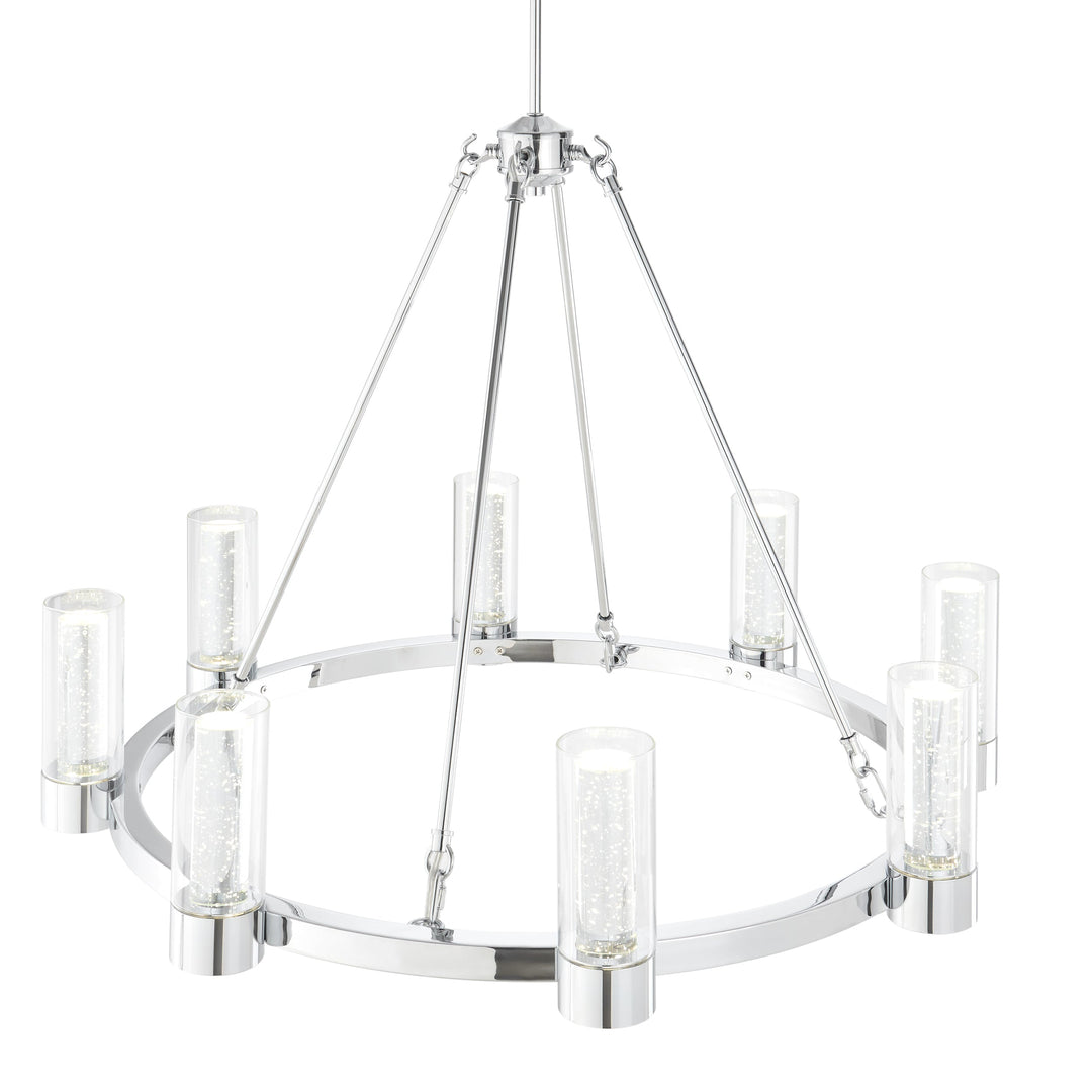 Victory 8 Light Chandelier // Chrome