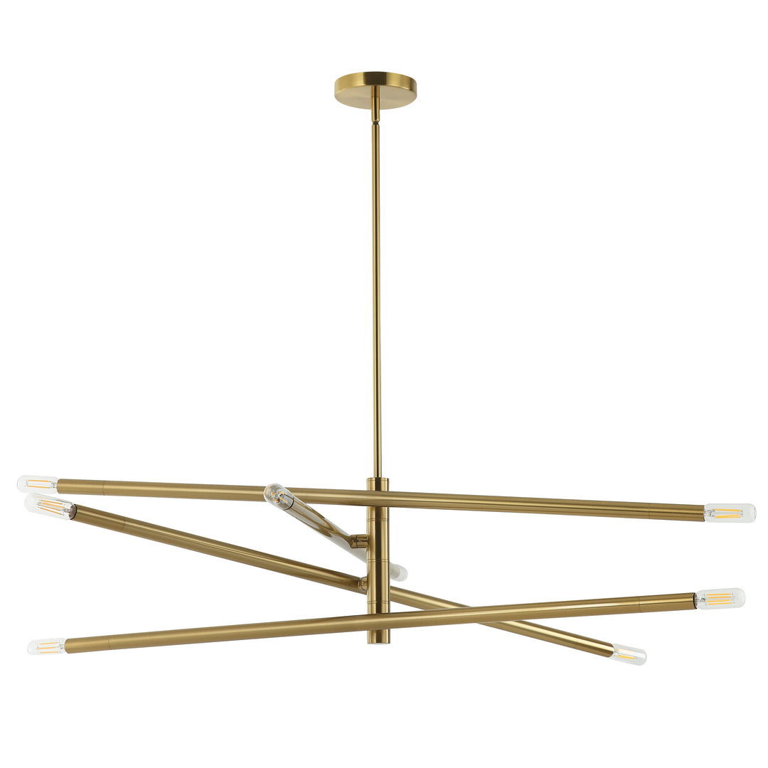 Dainolite 8 Light Incandescent Pendant in Aged Brass