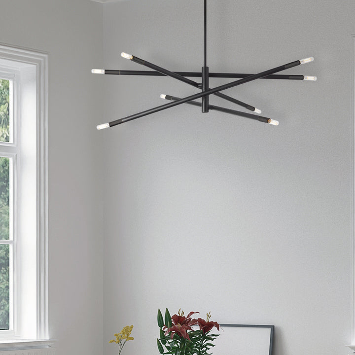 Dainolite 8 Light Incandescent Pendant in Aged Brass