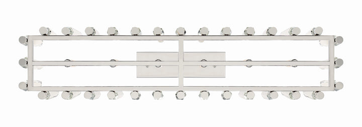 Crystorama Watson 6 Light Polished Nickel Linear Chandelier