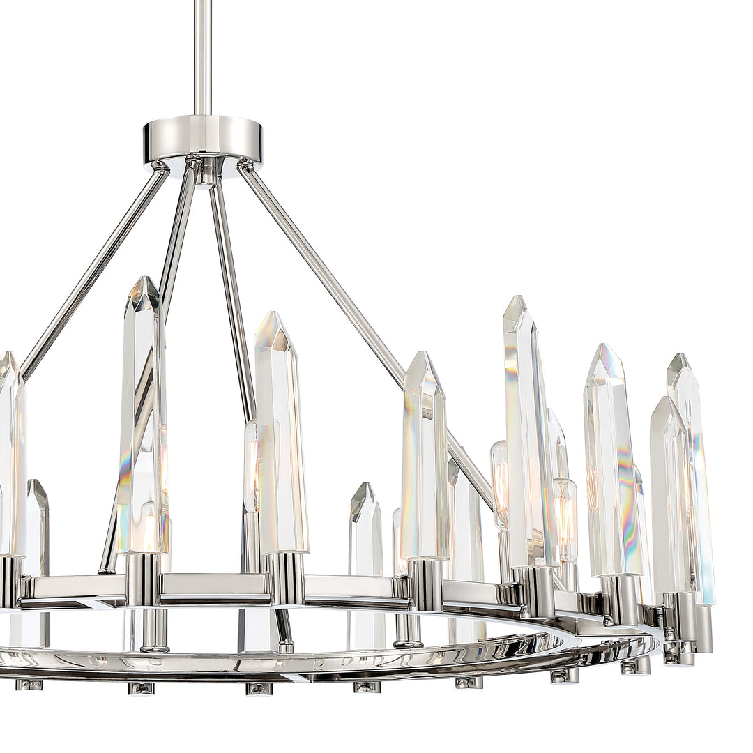 Crystorama Watson 8 Light Polished Nickel Chandelier