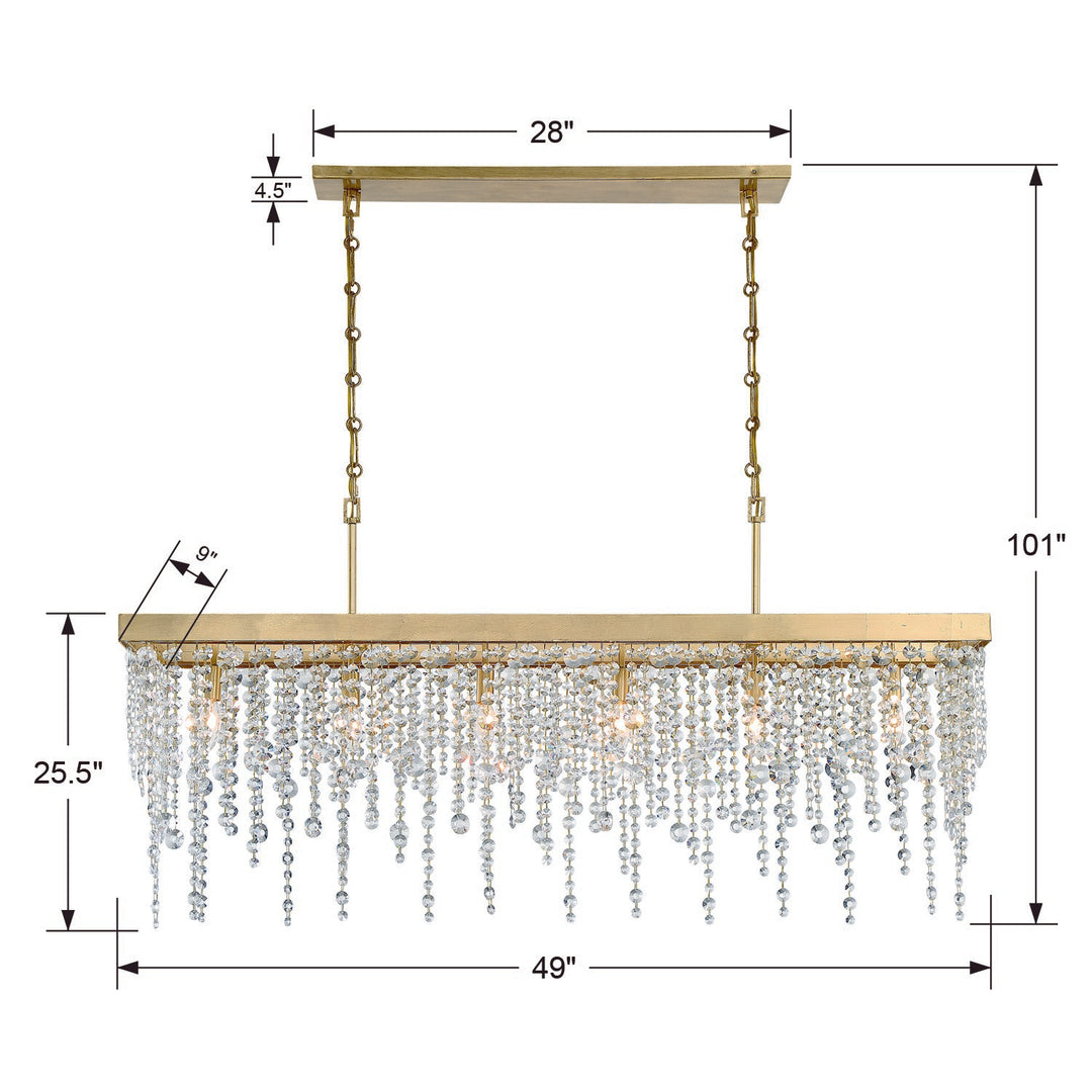 Crystorama Winham 6 Light Antique Gold Chandelier