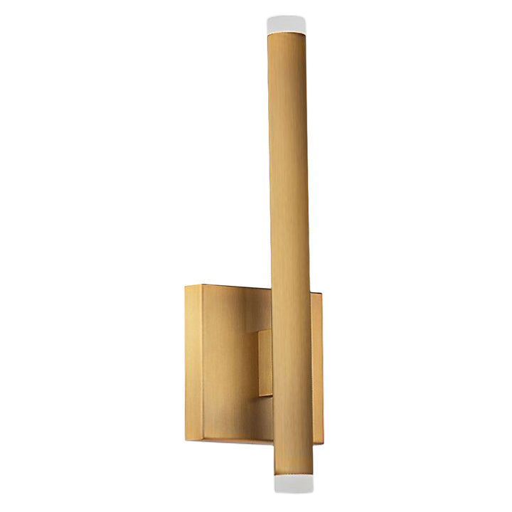 Dainolite 10W Wall Sconce, Aged Brass with White Acrylic Diffuser