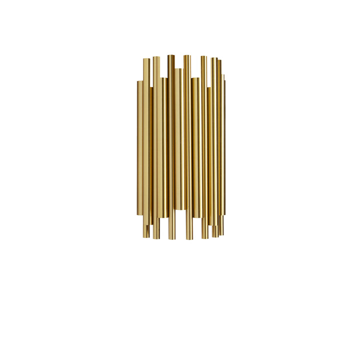 Dainolite 2 Light Halogen Wall Lamp, Aged Brass