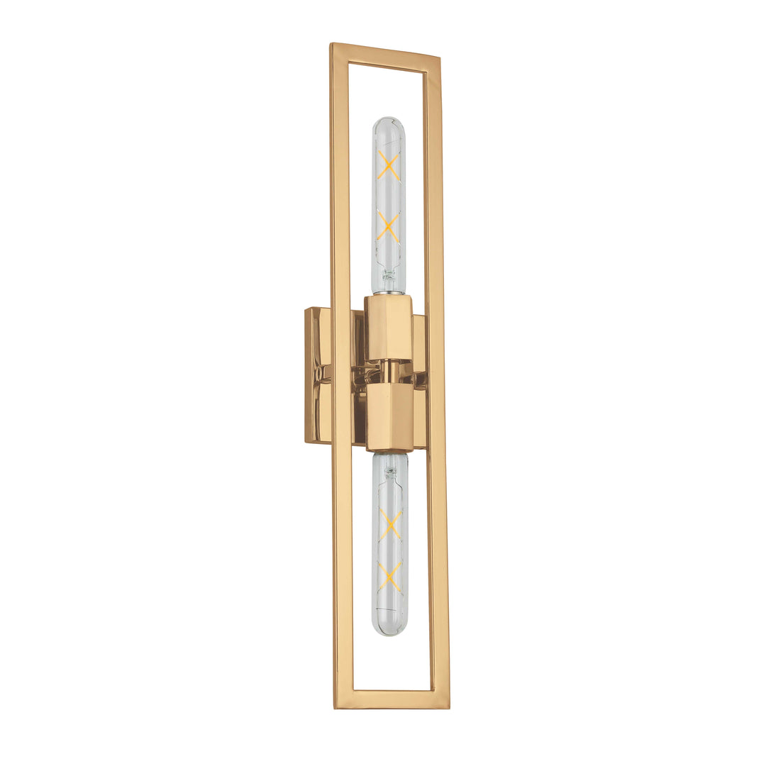 Dainolite 2 Light Incandescent Wall Sconce, Aged Brass