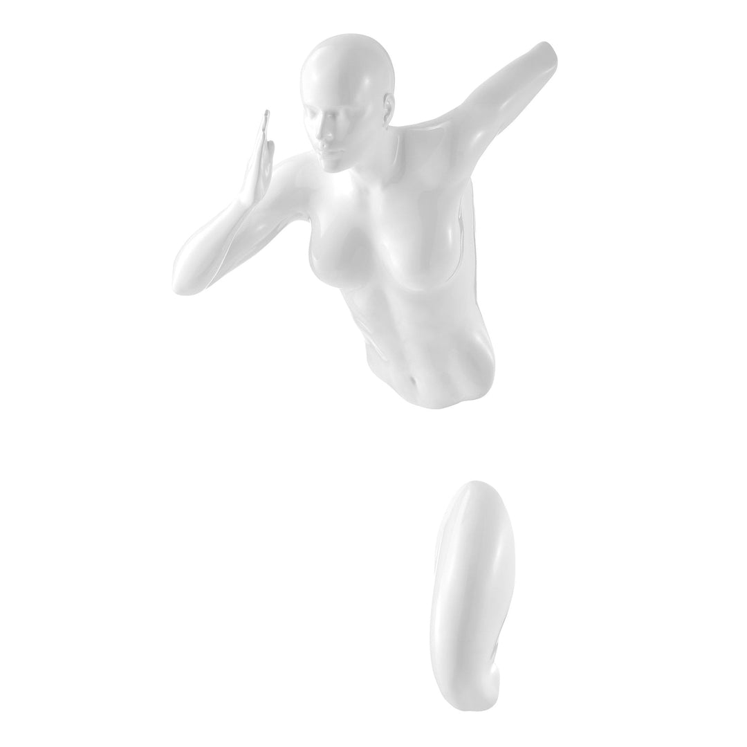 White Wall Runner 20" Woman Sculpture