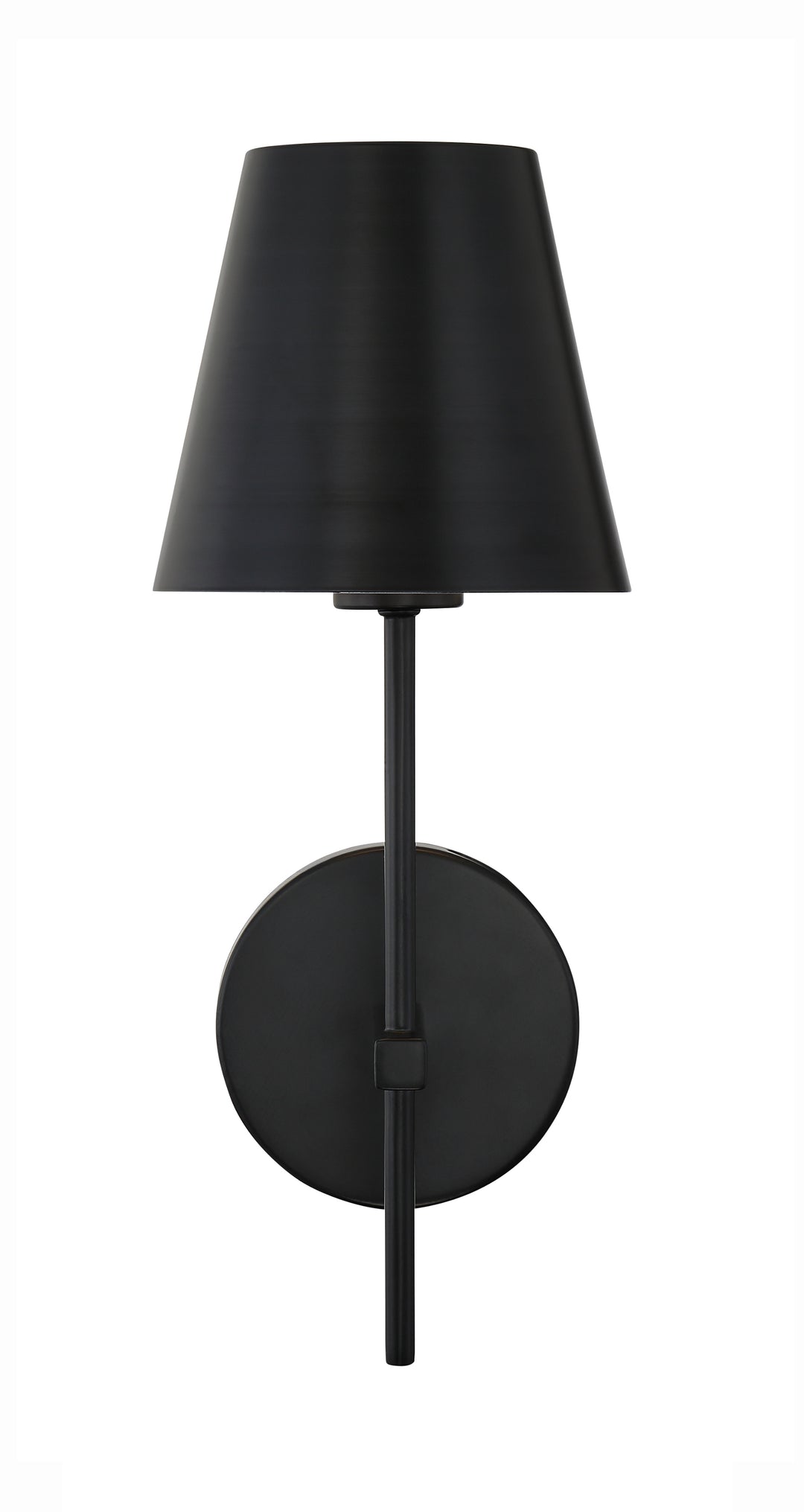 Crystorama Xavier 1 Light Matte Black Sconce