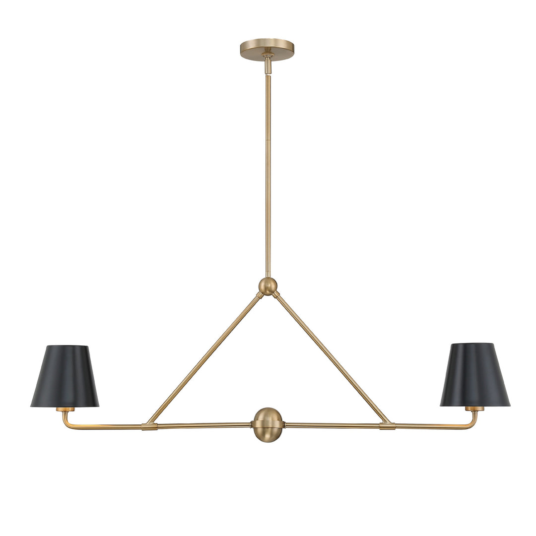 Xavier 2 Light Matte Black Chandelier