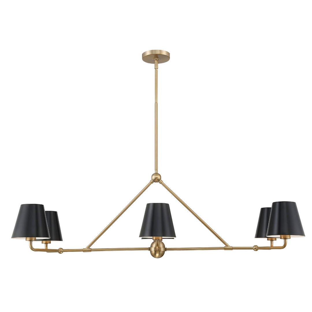 Xavier 6 Light Matte Black Chandelier