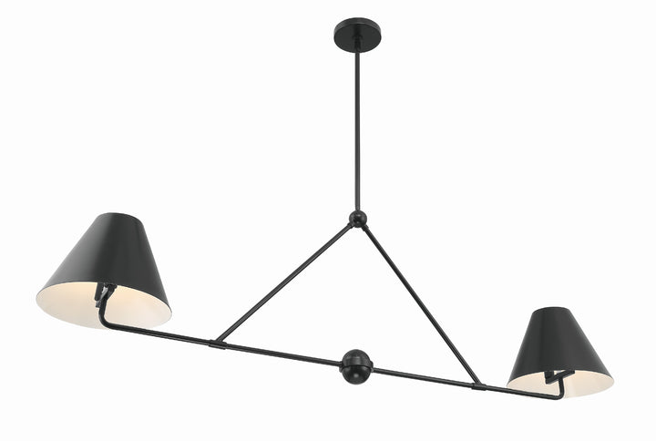 Crystorama Xavier 4 Light Matte Black Chandelier