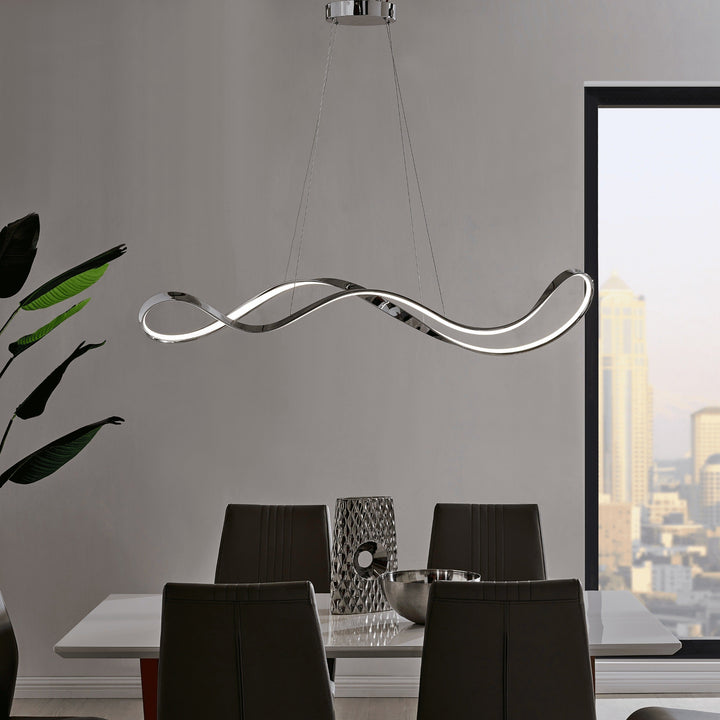 Xiamen LED Adjustable Chandelier // Chrome