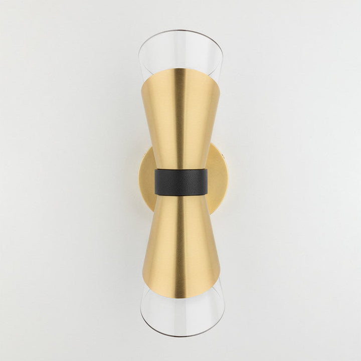 Angie Wall Sconce 10" - Aged Brass/Dusk Black