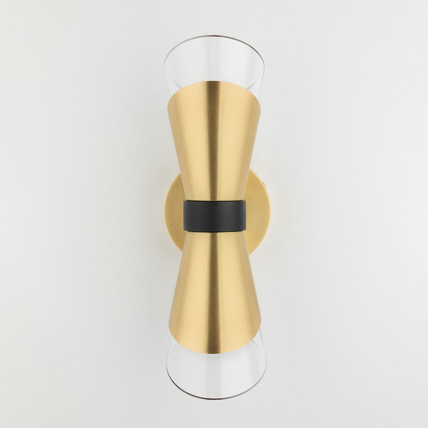 Angie Wall Sconce 15" - Aged Brass/Dusk Black