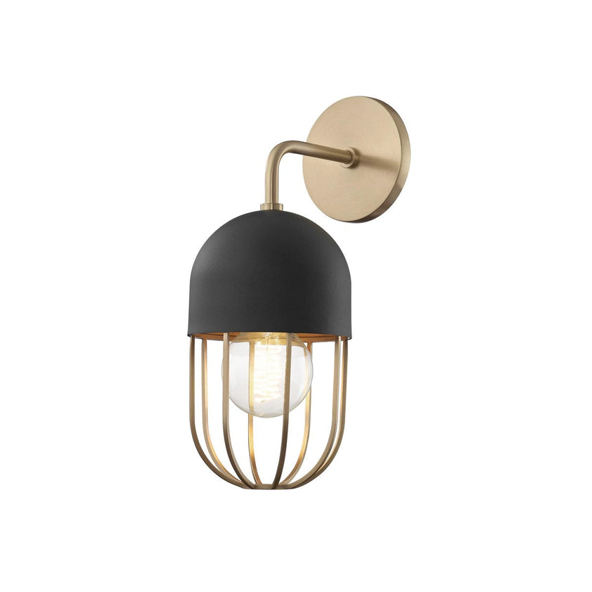 Haley Wall Sconce - Aged Brass/Dusk Black