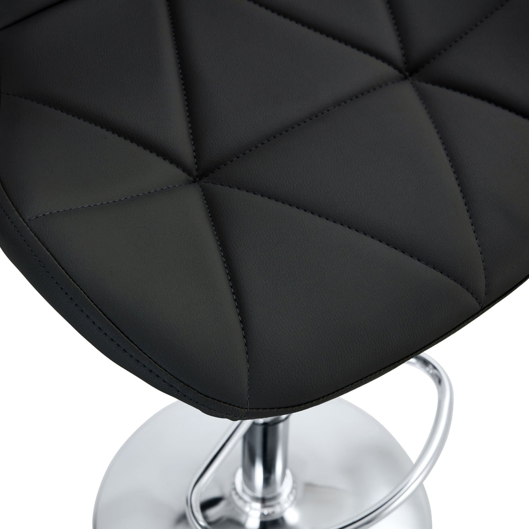 Luxe Swivel Elegance - Set of Two Stools // Black