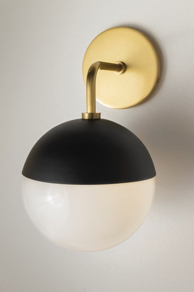 Renee Wall Sconce 11" - Aged Brass/Dusk Black