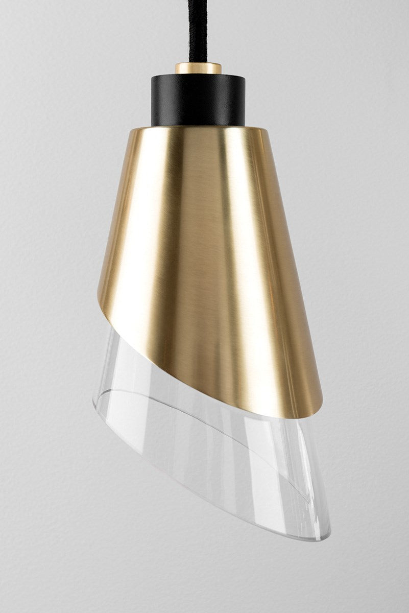 Angie Wall Sconce 10" - Aged Brass/Dusk Black