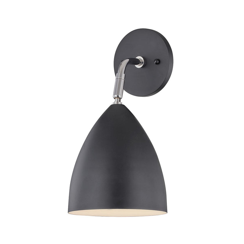 Gia Wall Sconce - Polished Nickel/Dusk Black