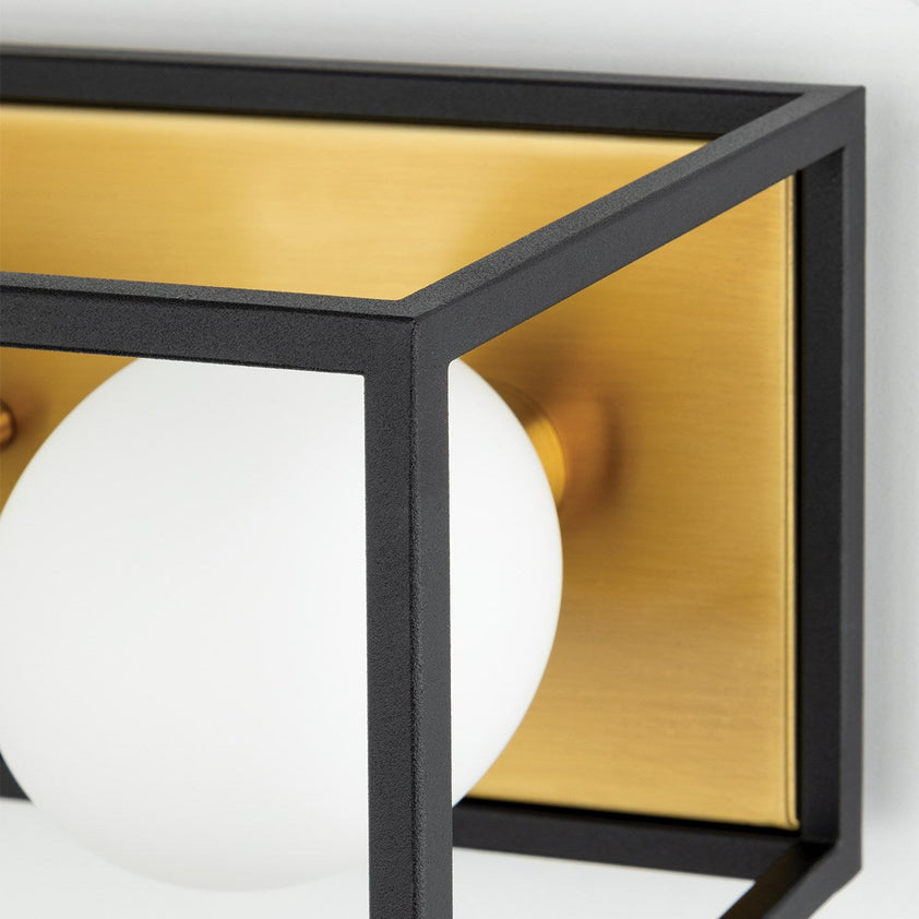 Aira Flush Mount 14" - Polished Nickel/Dusk Black