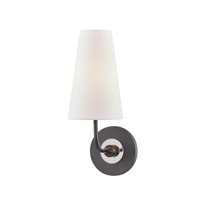 Merri Wall Sconce 5" - Polished Nickel/Dusk Black