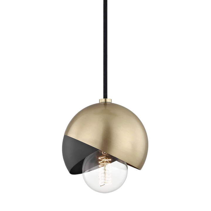 Emma Pendant - Aged Brass/Dusk Black