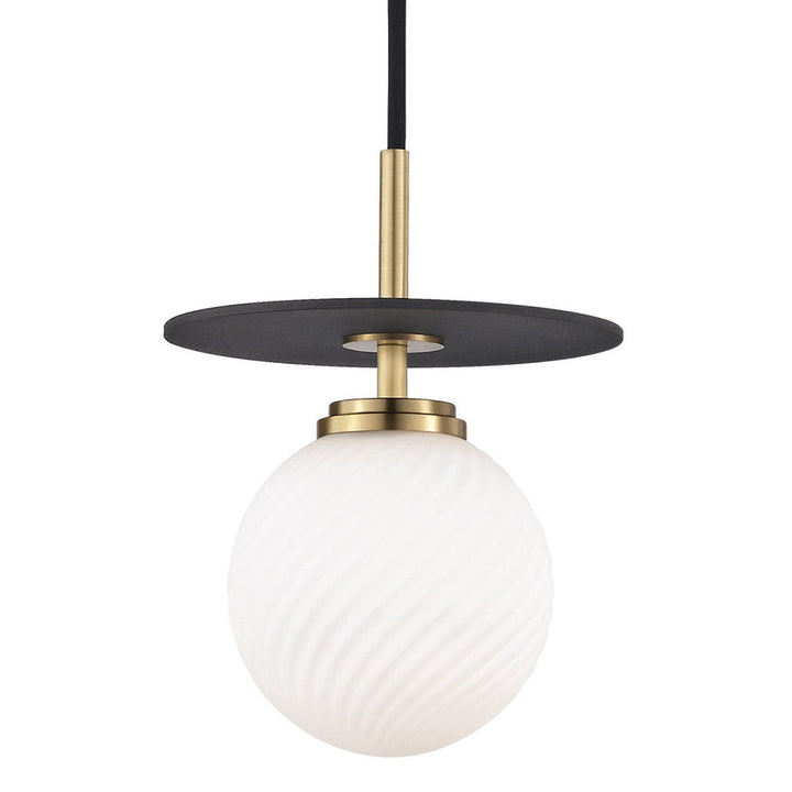 Ellis Pendant 9" - Aged Brass/Dusk Black