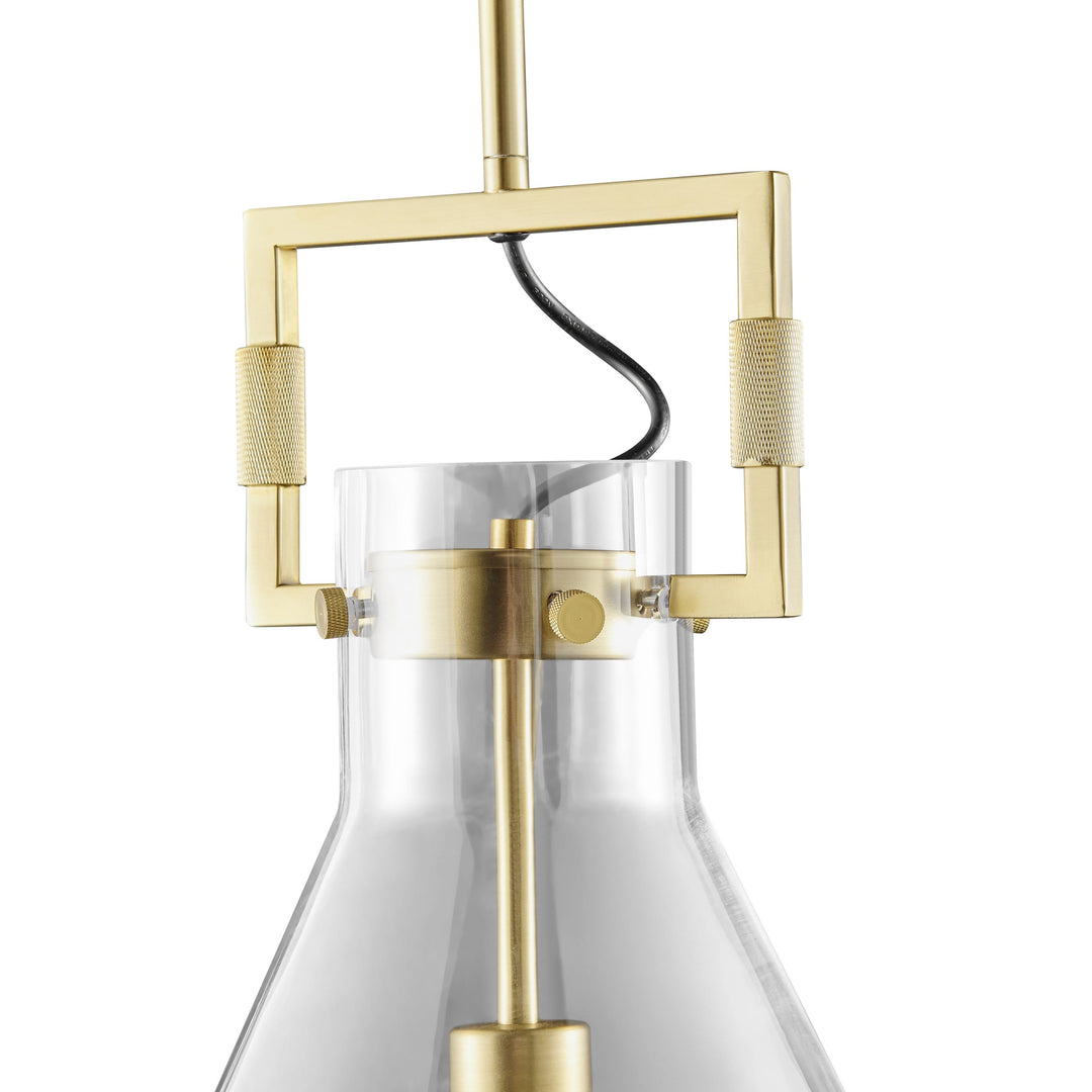 Helios Crystal & Gold LED 1 light Pendant