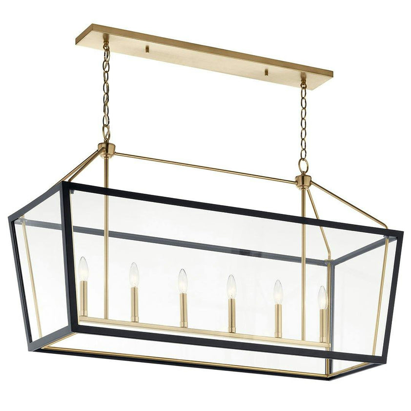 Delvin Light Linear Chandelier with Clear Glass