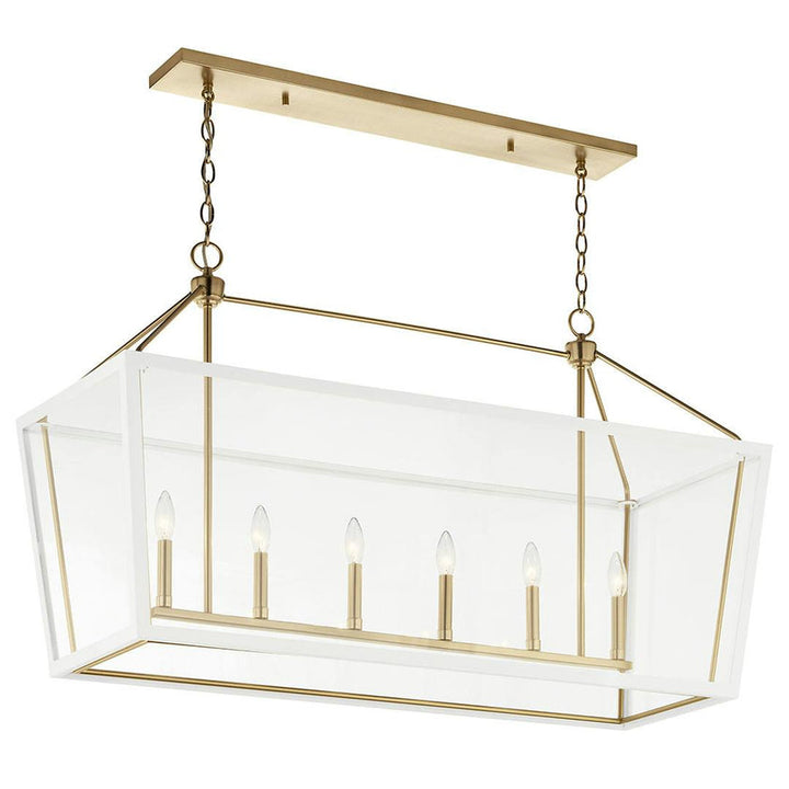 Delvin Light Linear Chandelier with Clear Glass