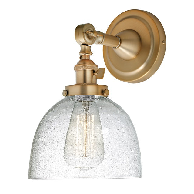 Soho one light swivel clear bubble Madison wall sconce