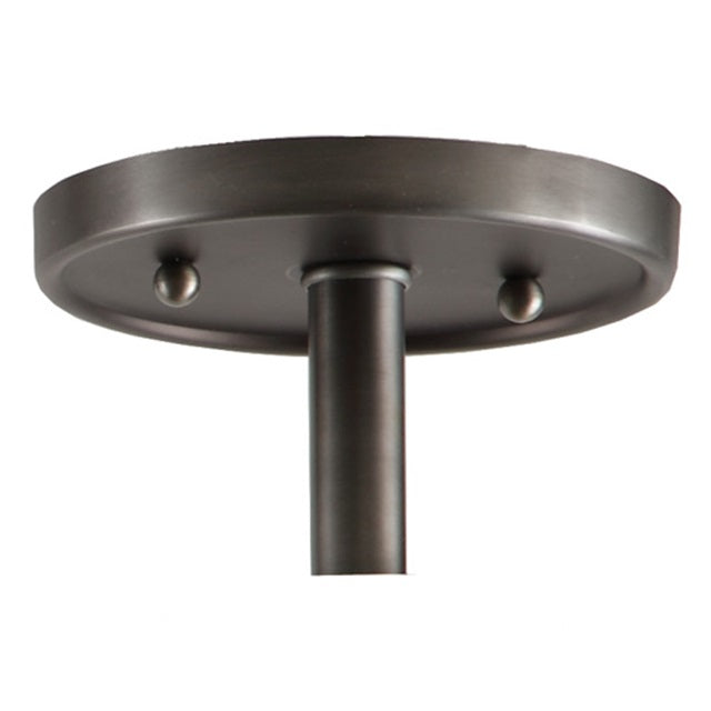 One light grand central ceiling mount 6" Wide, hammered column mouth blown glass shade