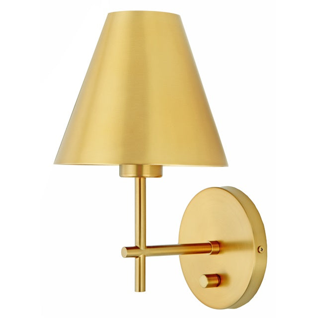 Somerset One Light Office Sconce with Metal Shade