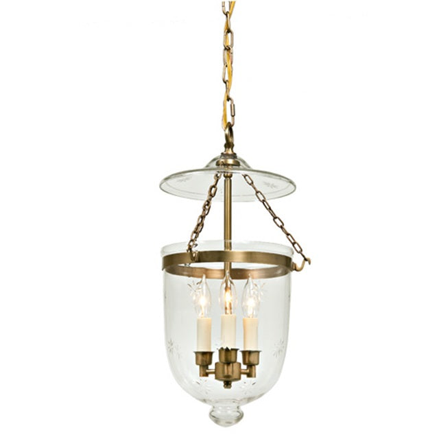 Medium bell jar lantern with star glass