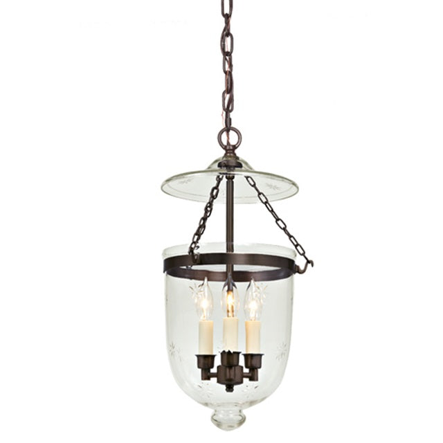 Medium bell jar lantern with star glass