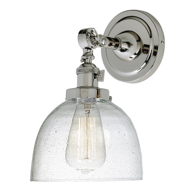 Soho one light swivel clear bubble Madison wall sconce