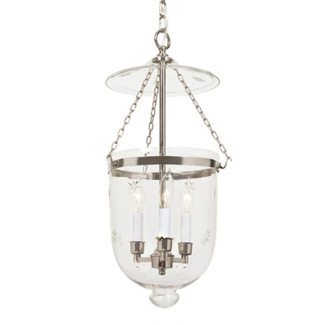 Medium bell jar lantern with star glass