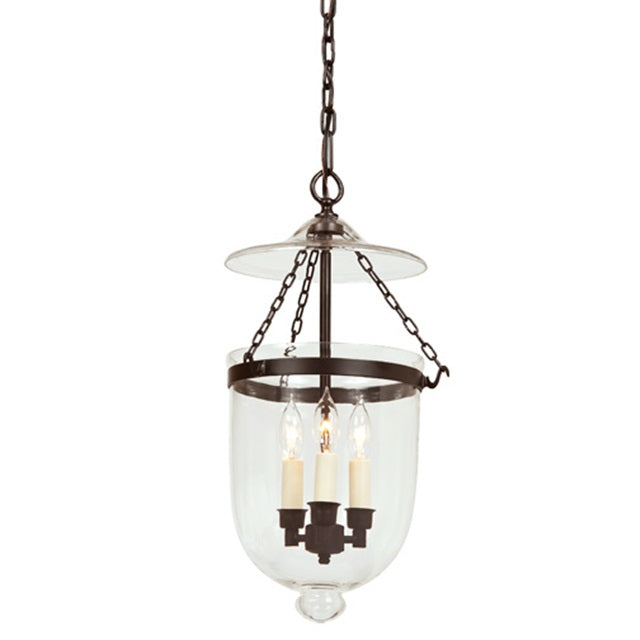 Medium bell jar lantern with clear glass