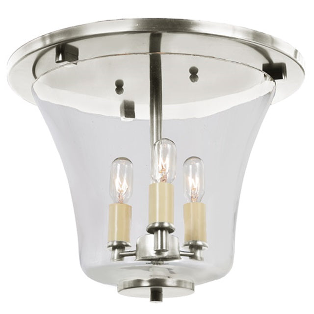 Three light greenwich flush mount bell lantern