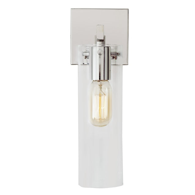 Warick One Light Sconce Cylinder Glass Shade