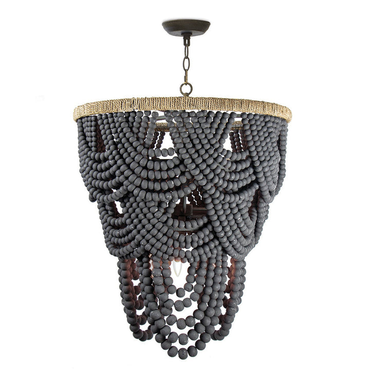 Lorelei Wood Bead Chandelier