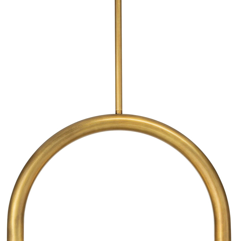 Happy Pendant Small - Natural Brass