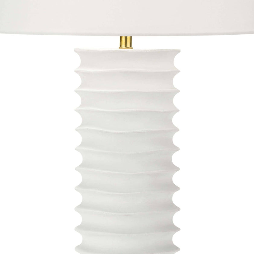 Nabu Metal Column Table Lamp - White